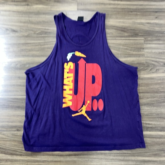 Nike Other - Nike Air Jordan Retro 7 Seven Hare what's up Jock tank top Purple Red Orange XXL